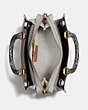 COACH®,COACH X JEAN-MICHEL BASQUIAT ROGUE 25 WITH SNAKESKIN DETAIL,Leather,Medium,Brass/Cinder,Inside View,Top View