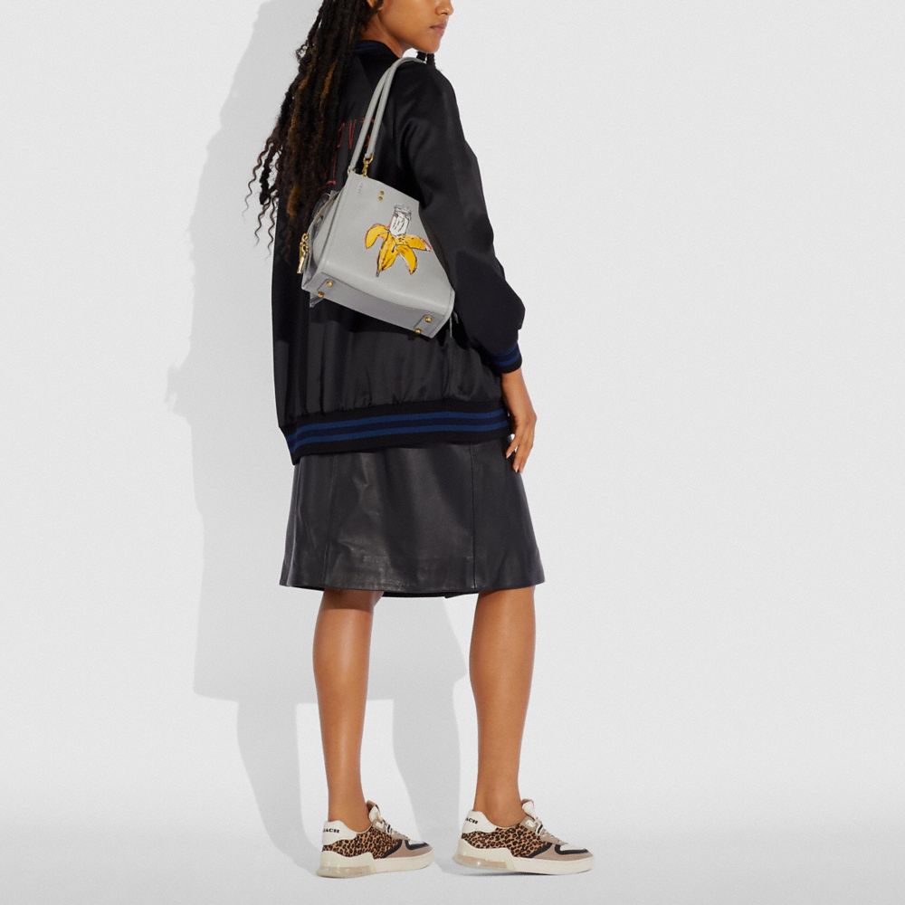COACH®,Coach X Jean Michel Basquiat Rogue Bag 25 With Snakeskin Detail,,Detail View