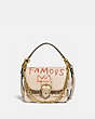 COACH®,COACH X JEAN-MICHEL BASQUIAT BEAT SHOULDER BAG 18,Leather,Small,Brass/Ivory,Front View