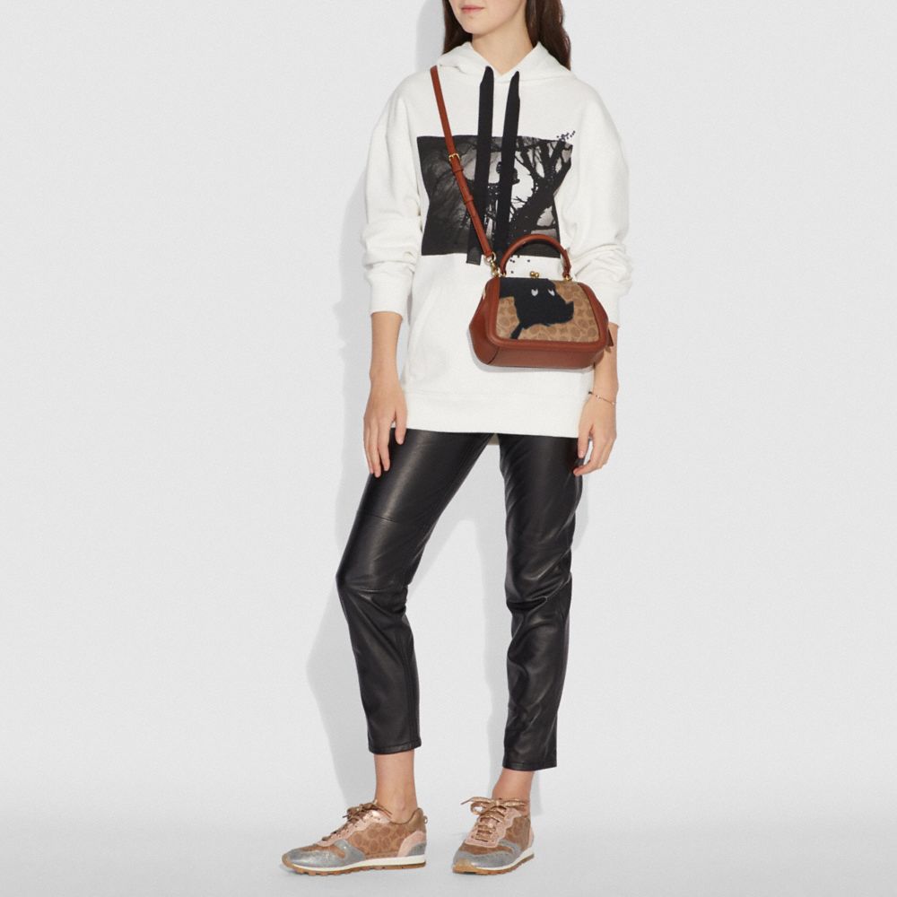 Disney X Coach Frame Bag 23 With Embellished Peter Pan
