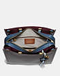 COACH®,ROGUE 36 IN COLORBLOCK WITH OSTRICH DETAIL,Ostrich,Brass/Heather Grey Multi,Inside View,Top View