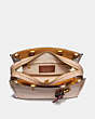 COACH®,ROGUE BAG IN COLORBLOCK WITH OSTRICH DETAIL,Ostrich,Medium,Brass/Beechwood,Inside View,Top View