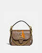 COACH®,COACH X JEAN-MICHEL BASQUIAT BEAT SHOULDER BAG 18,Leather,Small,Brass/Elm,Front View