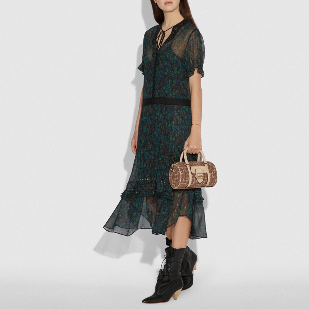 Sac Barrel En Jacquard Signature