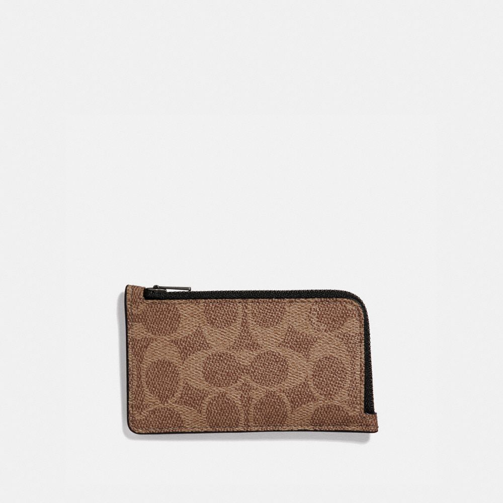 Coach Zip Card Case in Signature Canvas