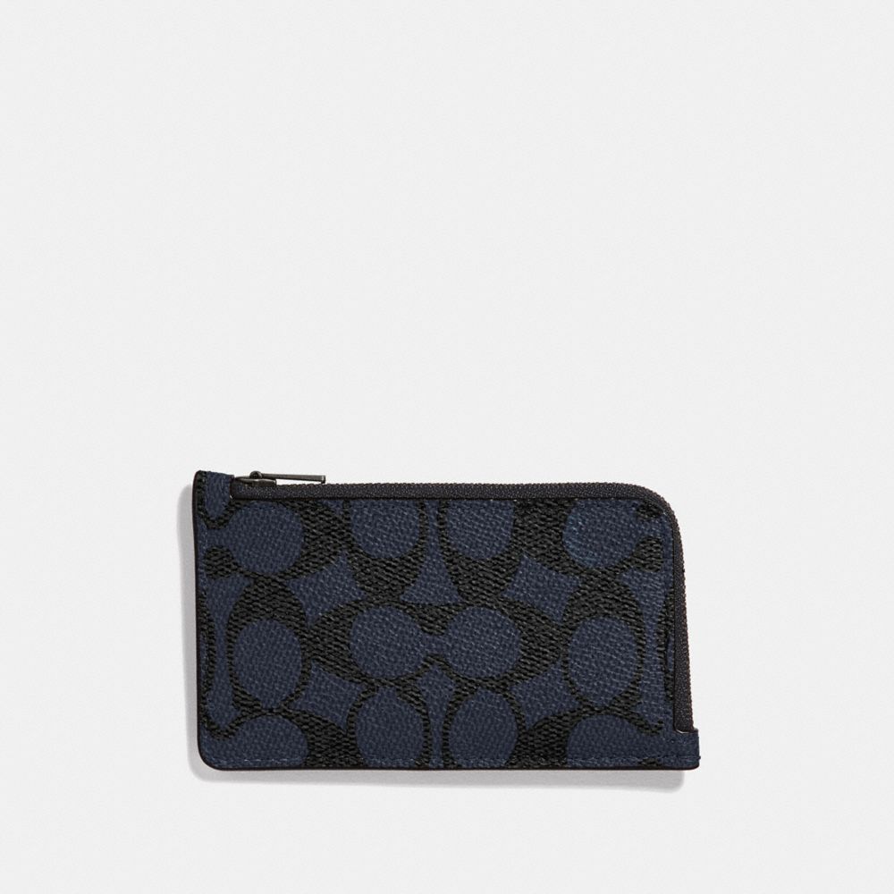 COACH® L Zip Card Case In Signature Canvas