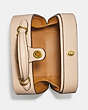COACH®,COACH X JEAN-MICHEL BASQUIAT SQUARE BAG,Leather,Small,Brass/Ivory,Inside View,Top View