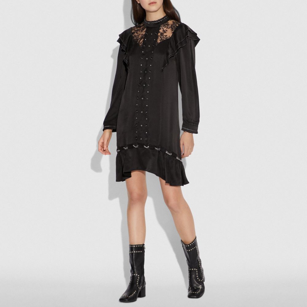 COACH®,Washed Silk Dress,,Scale View