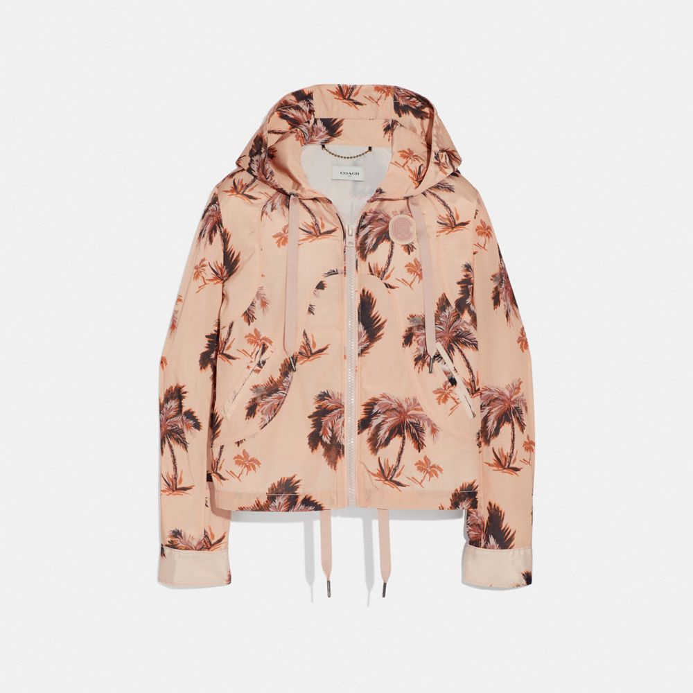 Palm Tree Print Western Windbreaker