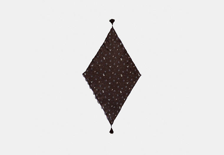 COACH®,DISNEY X COACH DUMBO FLORAL PRINT DIAMOND SCARF,cotton,Walnut brown,Front View image number 0