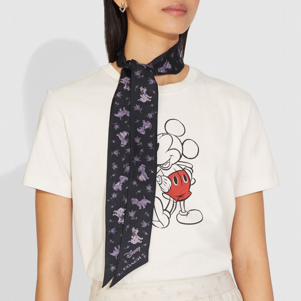 Écharpe fine à imprimé floral dalmatien Disney X Coach