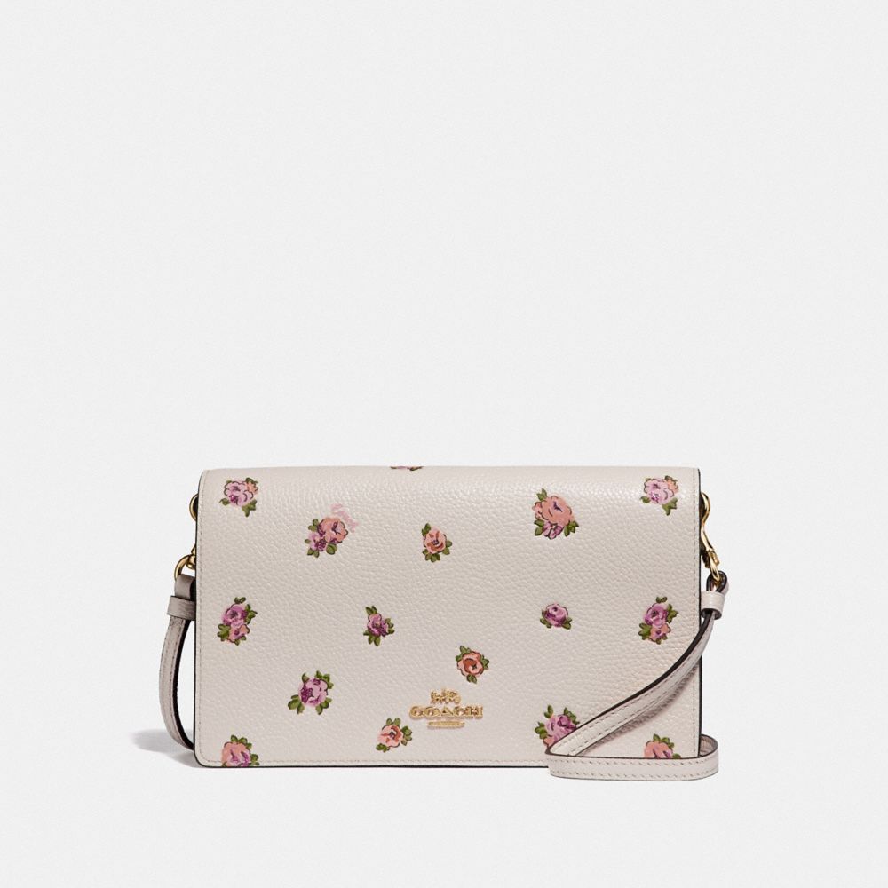 HAYDEN FOLDOVER CROSSBODY CLUTCH WITH JUMBO FLORAL PRINT (COACH