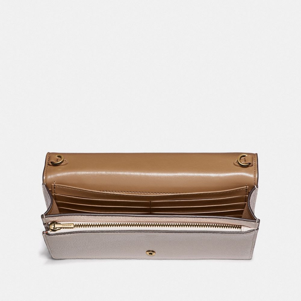 Hayden Foldover Crossbody Clutch Bag With Mini Vintage Rose Print