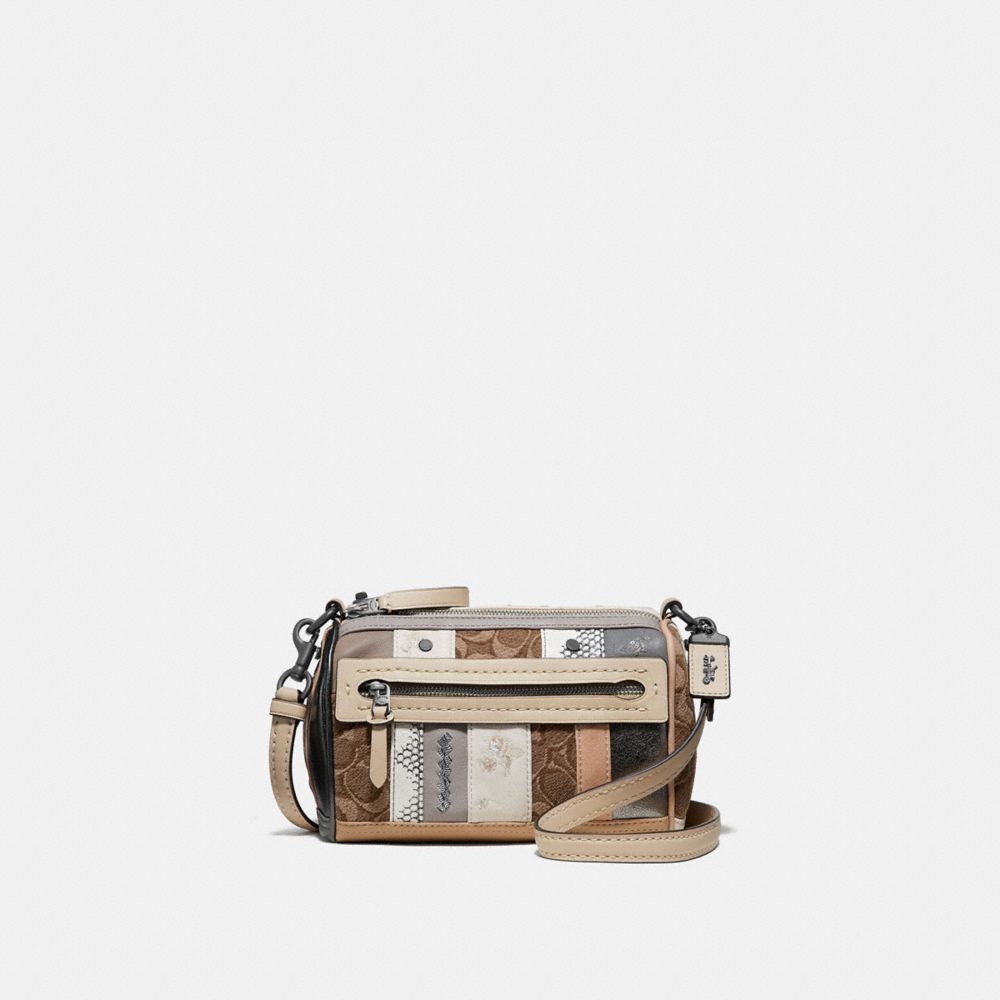 COACH ストライプデザイン バッグ トンプソン クロスボディ シグネチャー ジャカード ウィズ