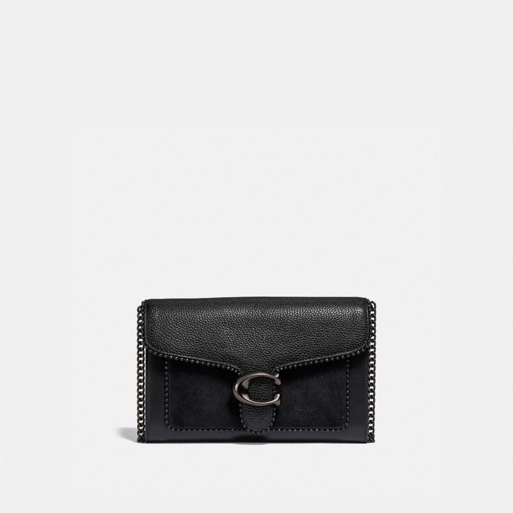 Pochette noire perlée