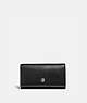 COACH®,FOUR RING KEY CASE,Sport calf leather,Black,Front View