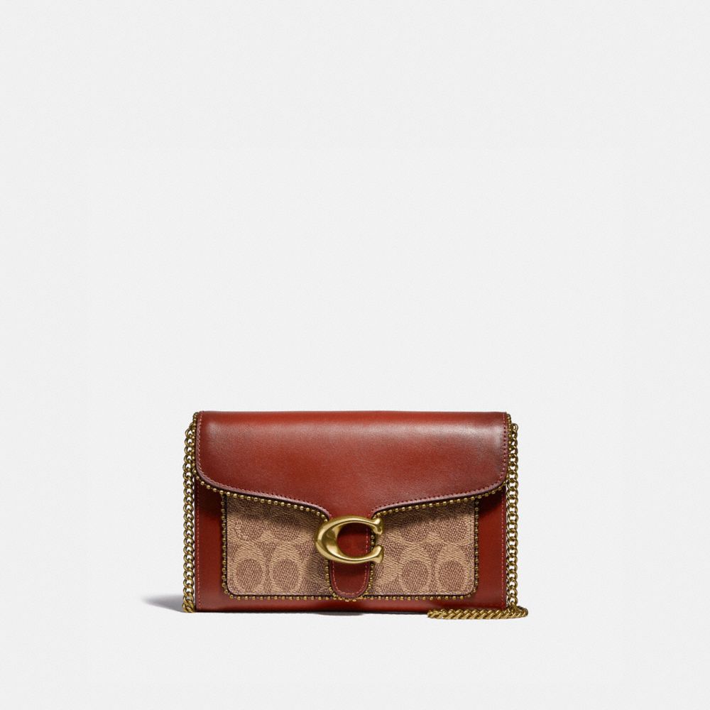 COACH® | Tabby Chain Clutch In Signature Canvas With Beadchain