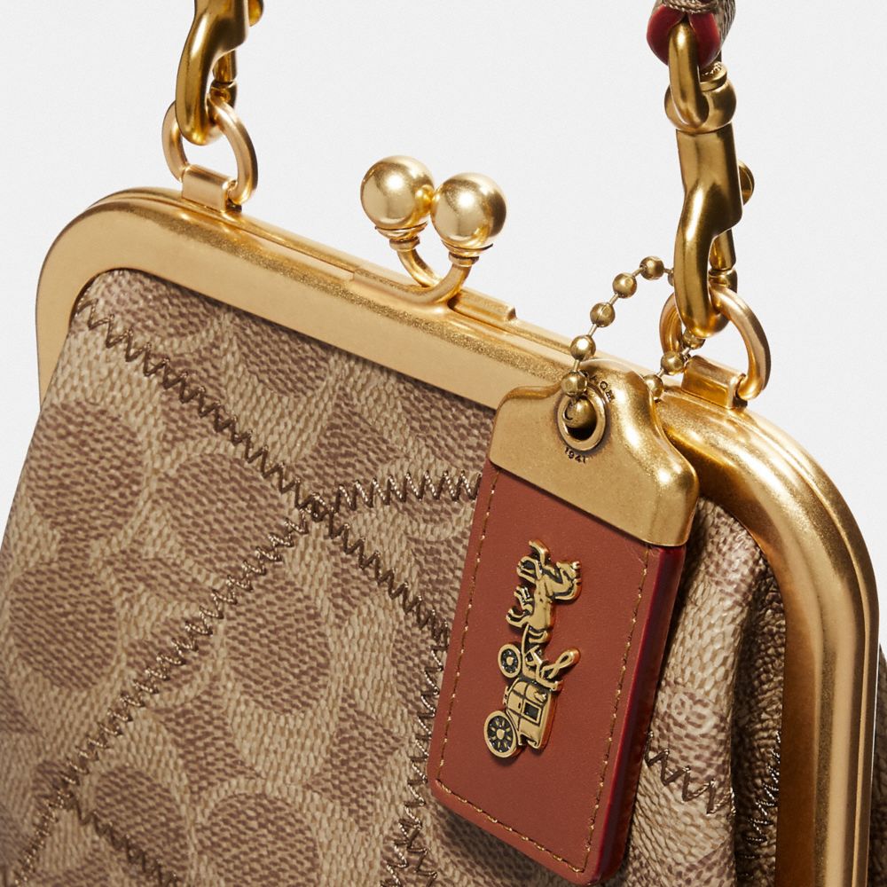 COACH Double Frame Crossbody With Signature Patchwork