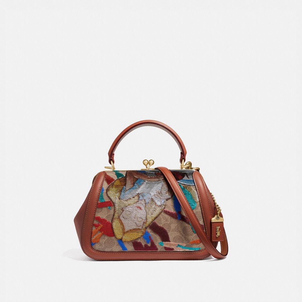 Disney X Coach Frame Bag 23 With Embellished Alice