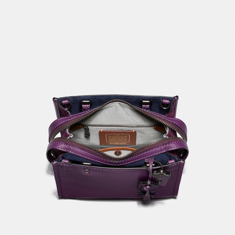 COACH®,Rogue Bag 25 With Snakeskin Detail,,Inside View,Top View