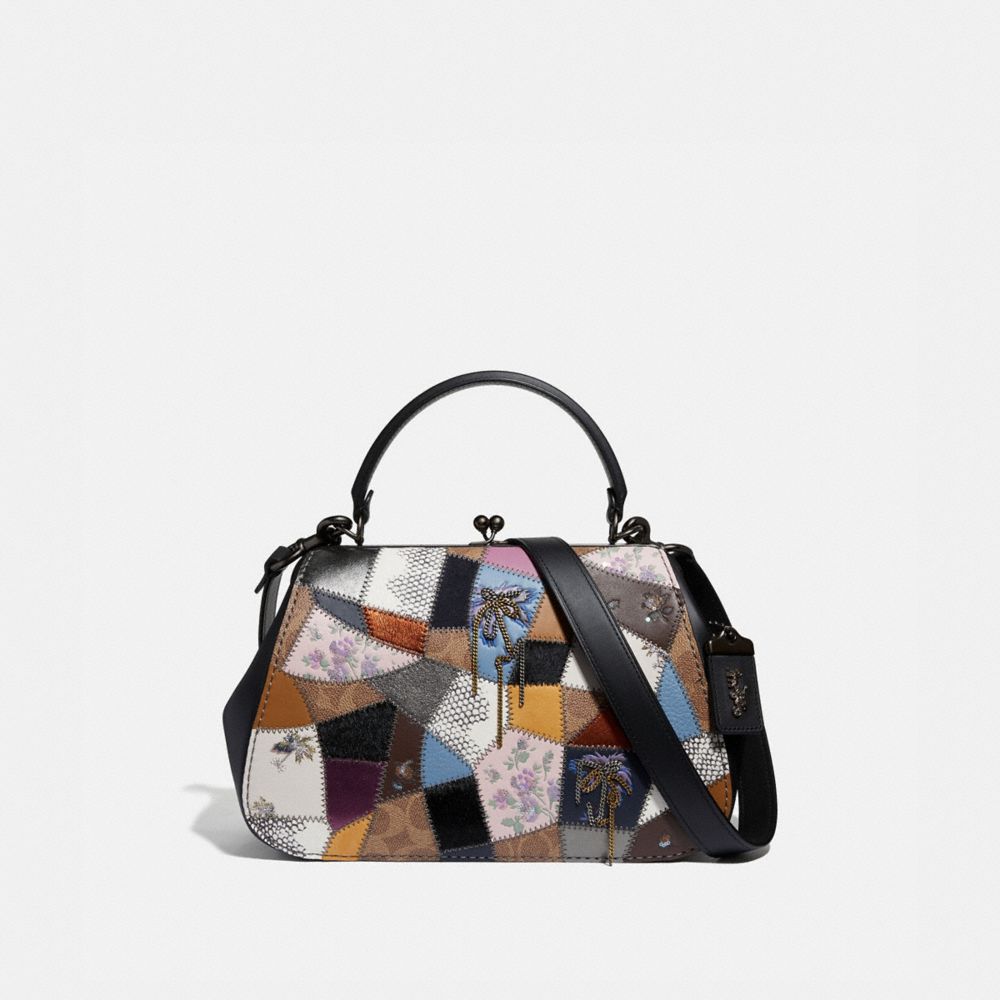 COACH Frame Bag With Patchwork