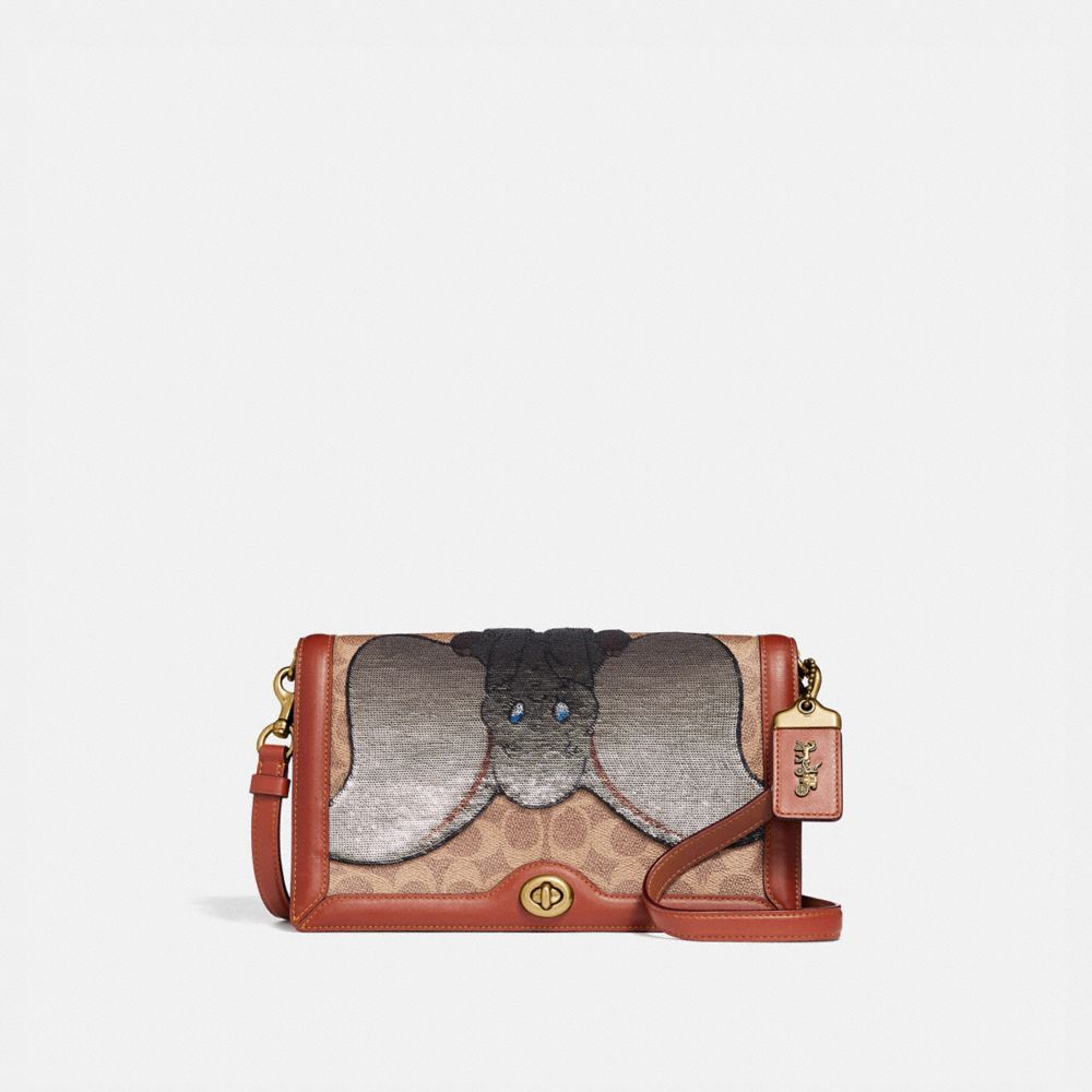 Messing Lohbraun Rost Disney X Coach Riley Mit Logo Design Und Dumbo Verzierung