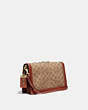 COACH®,DISNEY X COACH SIGNATURE RILEY WITH EMBELLISHED DUMBO,Coated Canvas,Small,Brass/Tan/Rust,Angle View