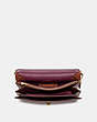 COACH®,DISNEY X COACH SIGNATURE RILEY WITH EMBELLISHED ALICE,Coated Canvas,Small,Brass/Tan/Rust,Inside View,Top View