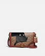 COACH®,DISNEY X COACH SIGNATURE RILEY WITH EMBELLISHED PETER PAN,pvc,Small,Brass/Tan/Rust,Front View