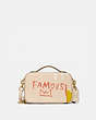 COACH®,COACH X JEAN-MICHEL BASQUIAT ALIE BELT BAG,Leather,Mini,Brass/Ivory,Front View