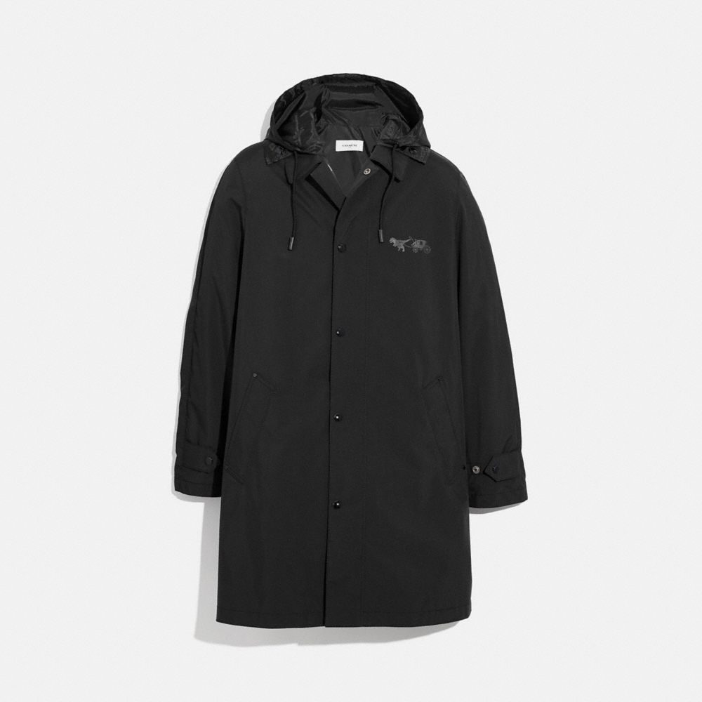 Coach raincoat shop with hood