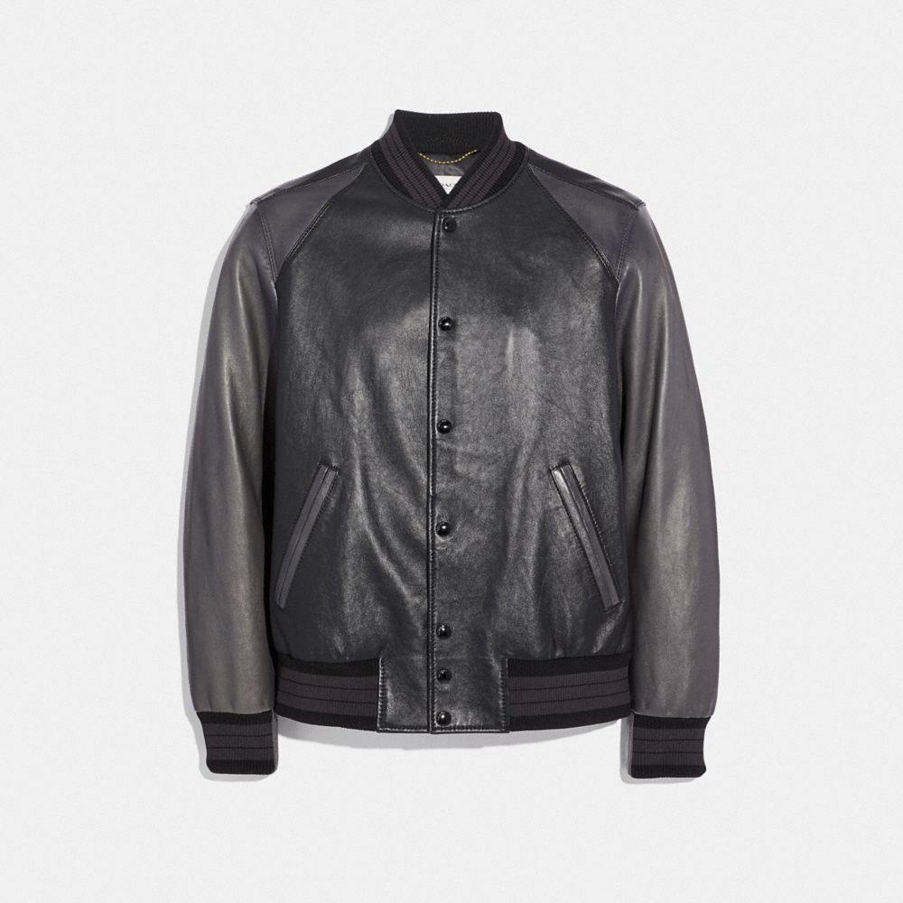 COACH®: Leather Varsity Jacket