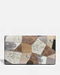 COACH®,DREAMER WALLET WITH SIGNATURE PATCHWORK,Leather,Pewter/Tan Beechwood Multi,Front View