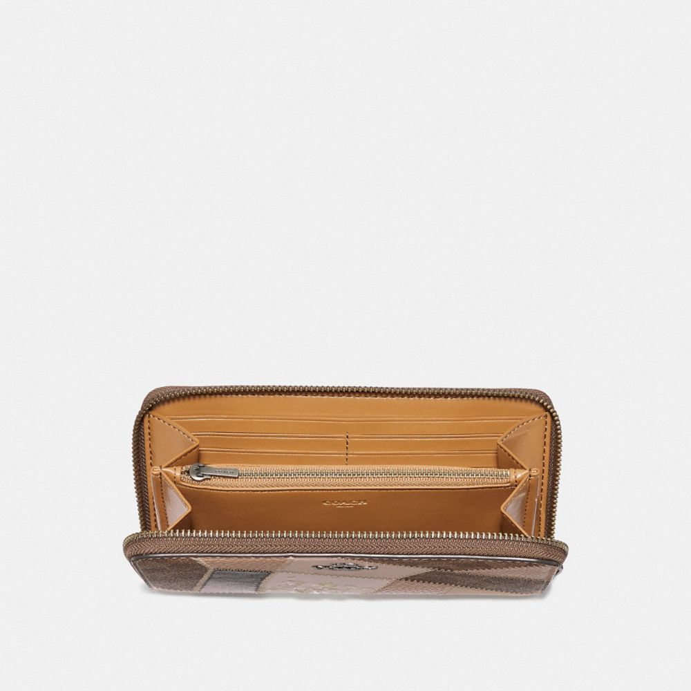 Accordion Zip Wallet With Signature Patchwork