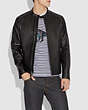 COACH®,LEATHER RACER JACKET,n/a,Black,Scale View