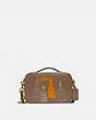 COACH®,COACH X JEAN-MICHEL BASQUIAT ALIE BELT BAG,Leather,Mini,Brass/Elm,Front View