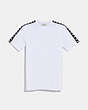 COACH®,REXY TAPE T-SHIRT,n/a,Optic White,Front View