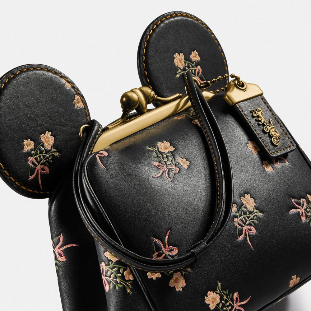 COACH X Disney MINNIE MOUSE Black Bag Wallet Limited Edition Leather NWT  $195.00 191202679917