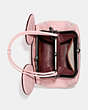 COACH®,DISNEY X COACH MINNIE MOUSE KISSLOCK BAG,Glovetanned Leather,Mini,Pewter/Blossom,Inside View,Top View