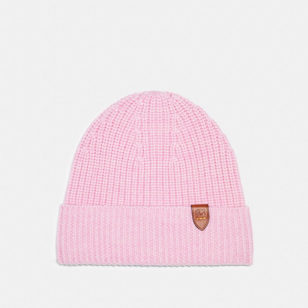 COACH®,Knit Beanie,,Front View