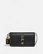 COACH®,DISNEY X COACH DINKY,Leather,Small,Brass/Black,Front View