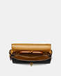 COACH®,DISNEY X COACH DINKY,Leather,Small,Brass/Black,Inside View,Top View