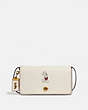 COACH®,DISNEY X COACH DINKY,Leather,Small,Brass/Chalk,Front View