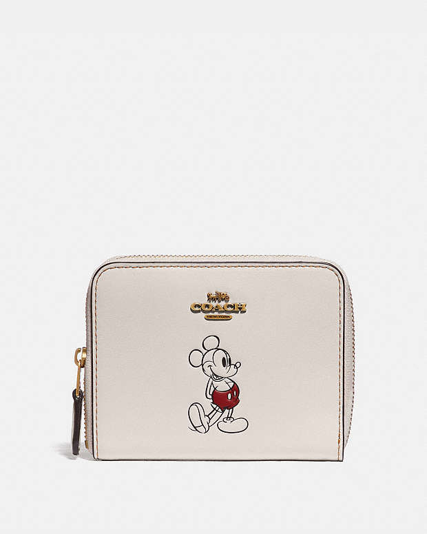 COACH® | Disney X Coach Small Zip Around Wallet With Disney Motif