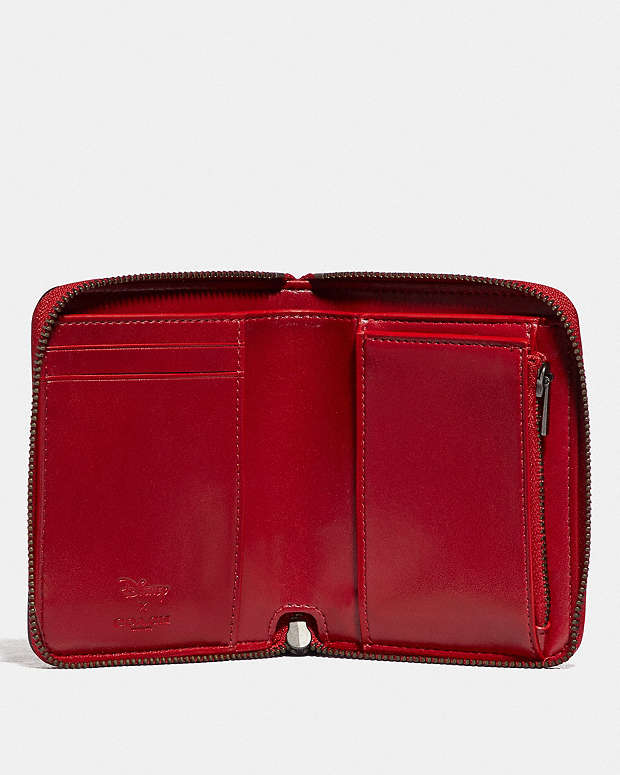 COACH® | Disney X Coach Small Zip Around Wallet With Disney Motif