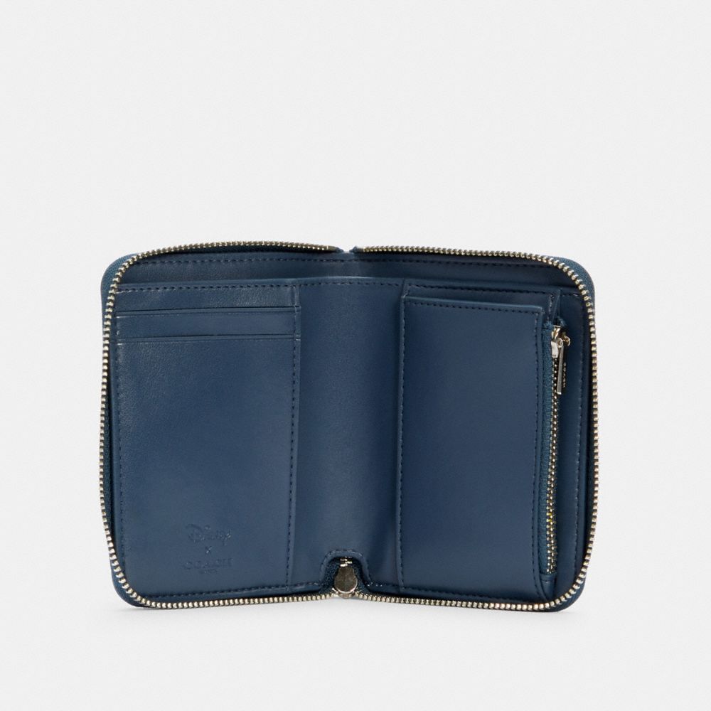 Disney X Coach Small Zip Around Wallet With Disney Motif
