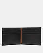 COACH®,SLIM BILLFOLD WALLET WITH COACH PATCH,Leather,Black,Inside View,Top View