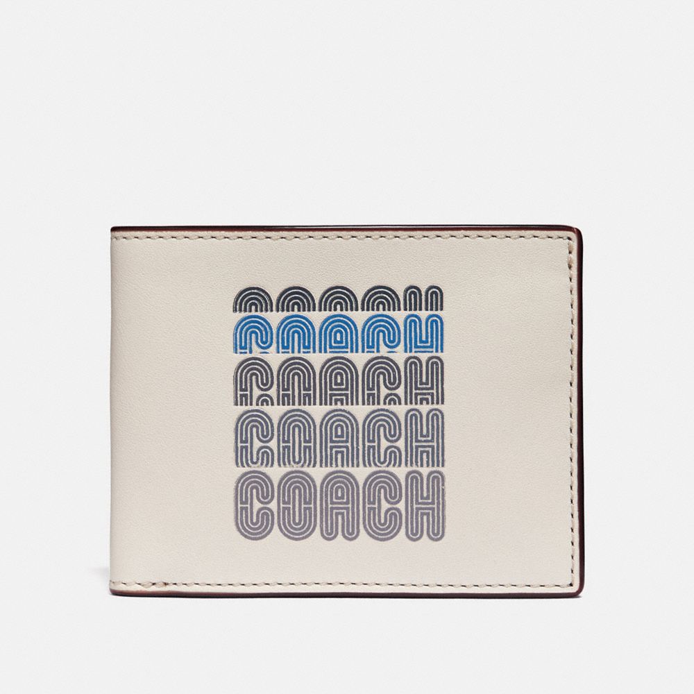 Slim Billfold Wallet With Coach Print