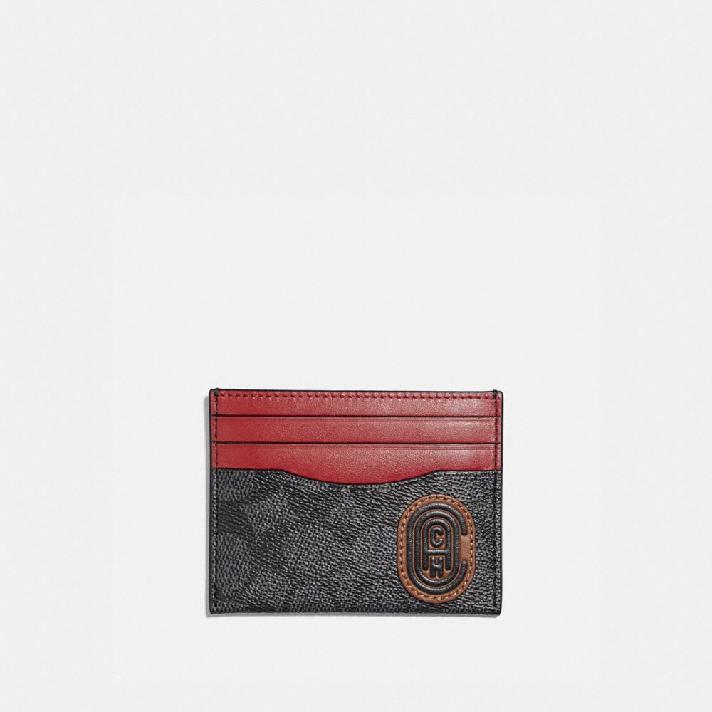Card Case In Signature Canvas With Coach Print