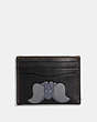 COACH®,DISNEY X COACH CARD CASE WITH DUMBO,Leather,Black,Front View
